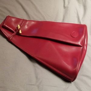 Longchamp red sling bag